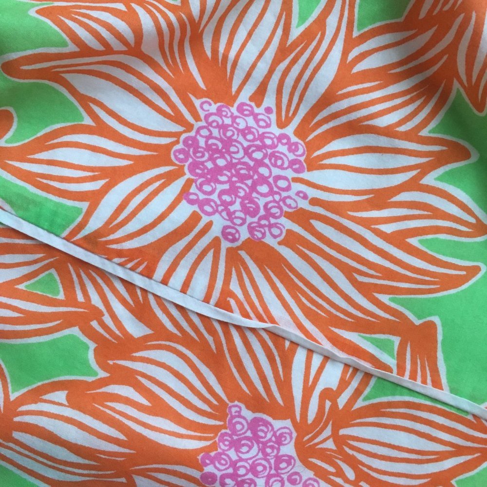 Lilly Pulitzer Green and Orange Floral Skirt - Picture 3 of 4